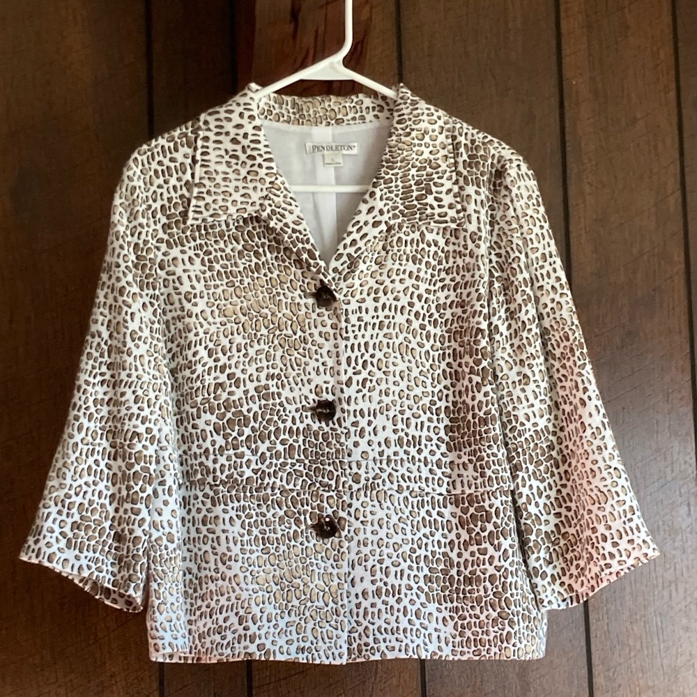 Pendleton Linen Blend Blazer, Size L